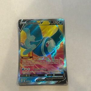 Pokemon Lumineon V Trading Card - Blue and Gold